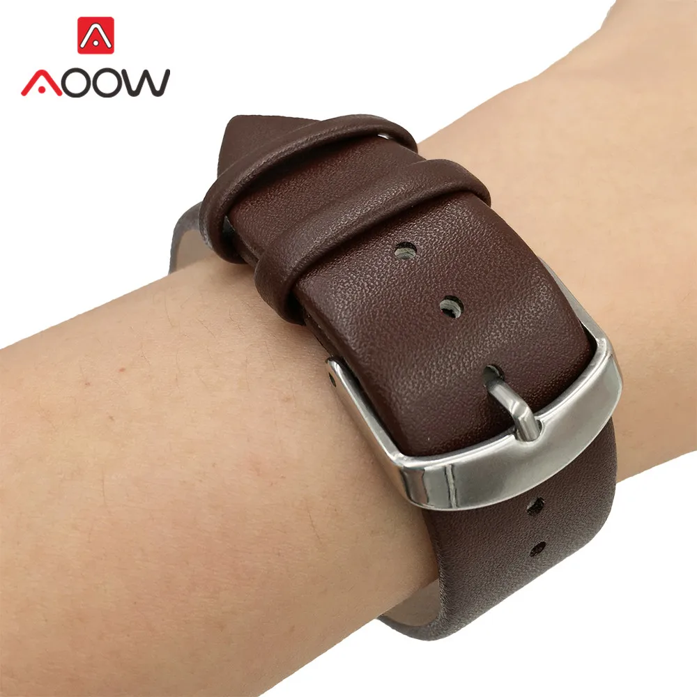 Ремешок кожаный Универсальный для наручных часов мягкий сменный Браслет