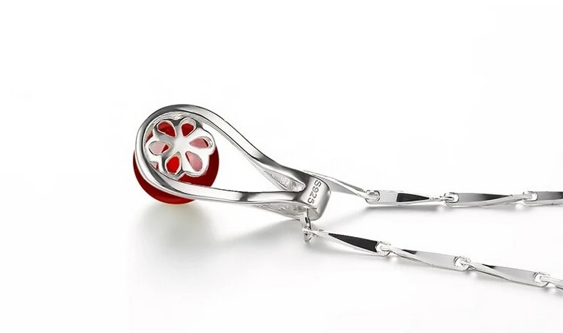 Модный новый черный и красный кулон из натурального камня для женщин ювелирные