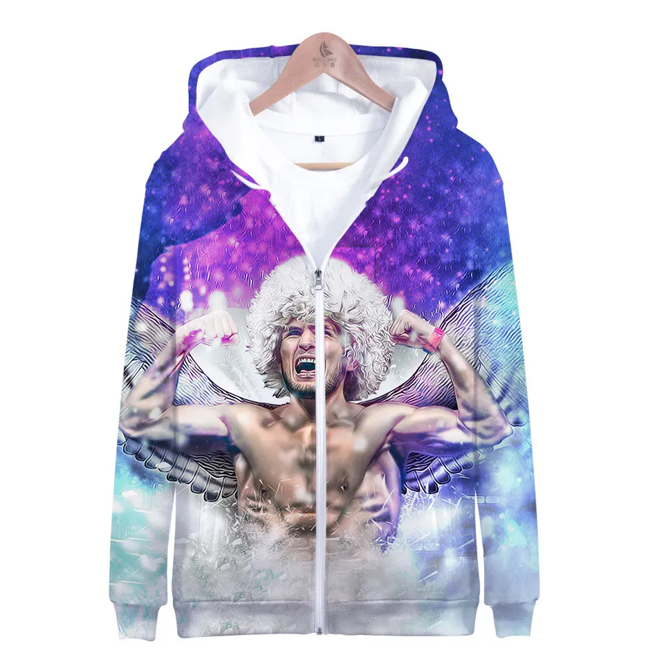 Мужские толстовки на молнии Supernova kabib Nurmagomedov флисовая куртка с капюшоном 4XL