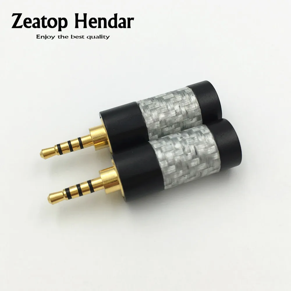Фото 2Pcs High Quality Carbon Fiber Shell 2.5mm 4Pole Audio Male Plug Solder DIY Connector for 6MM Headphone Speaker Cable Adapter 2Pcs High Quality Carbon Fiber Shell 2.5mm 4Pole Audio Male Plug Solder DIY Connector for 6MM Headphone Speaker Cable Adapter