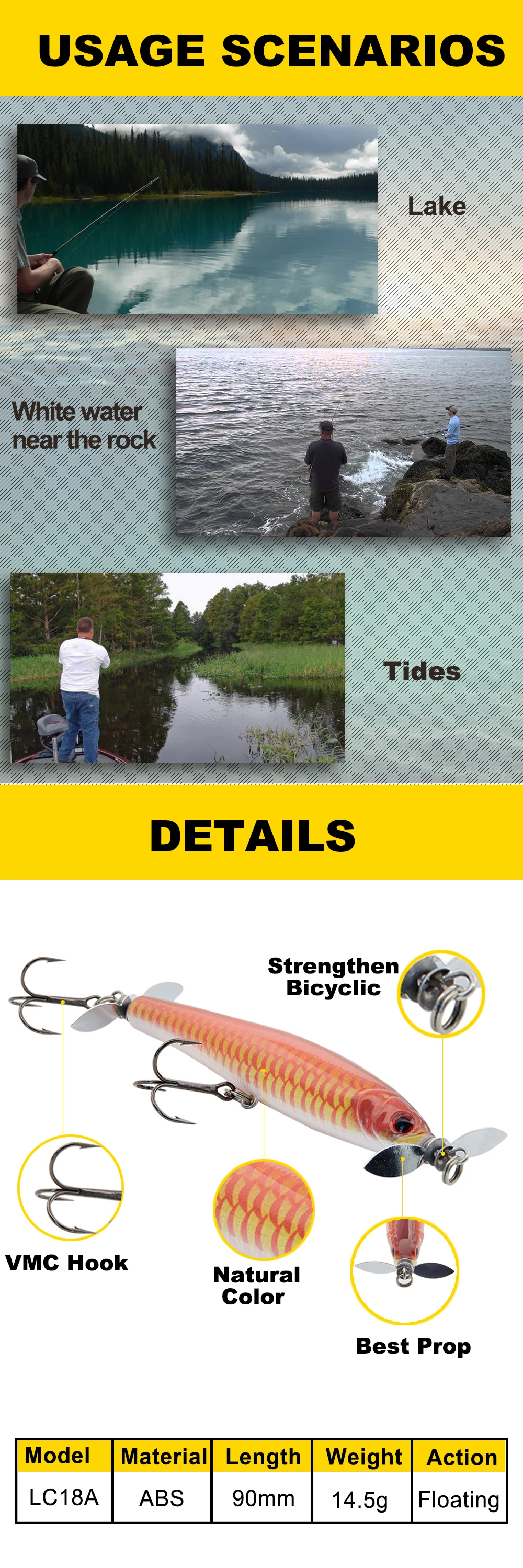 new fishing lures prop pencil bait stainless prop bass lure fishing wobblers floating artificiali pesca mare 90mm 14.5g