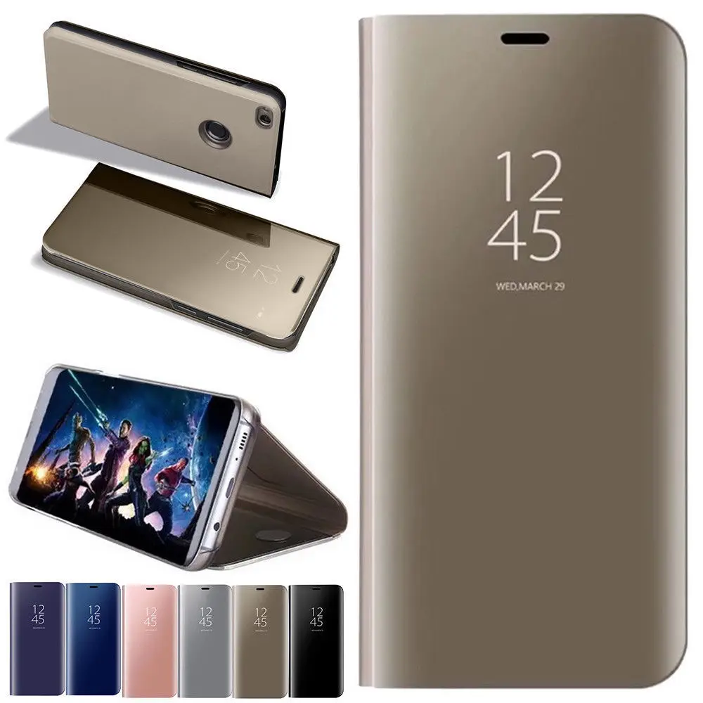 Зеркальный флип держатель Sinbeda для Samsung S8 S9 Plus Note 5 мобильный телефон S6 S7