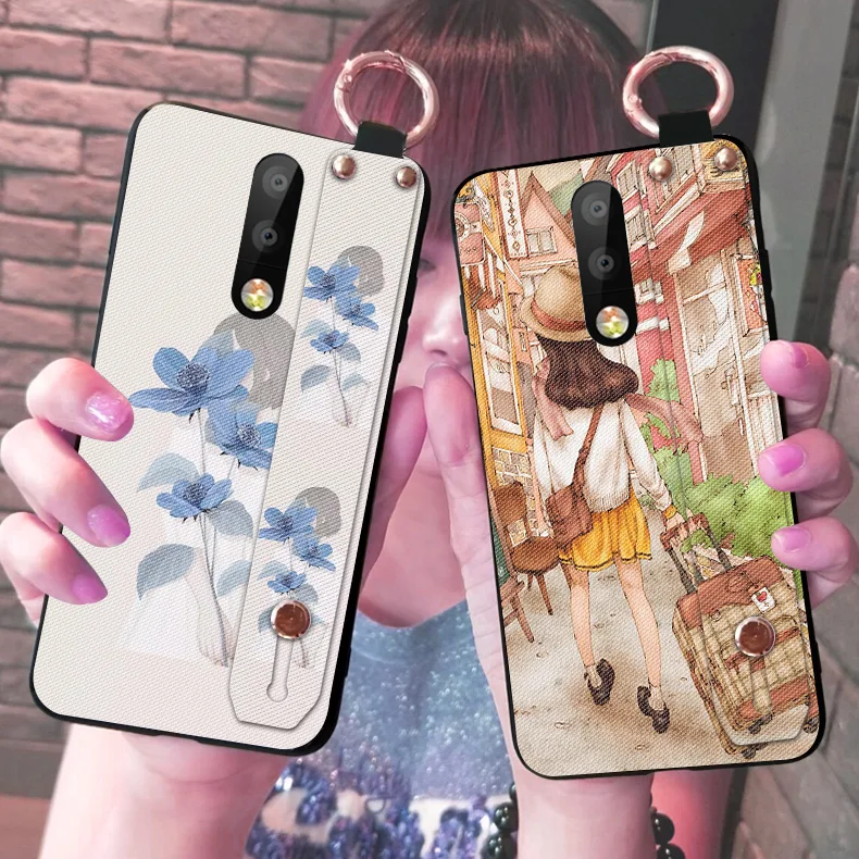 Роскошный чехол с ремешком для Nokia 5 6 7 X5 X6 X7 2018 8 9 красивым цветочным держателем NOKIA