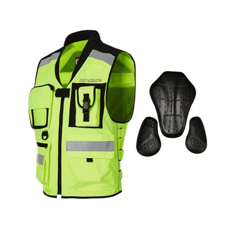 

Motorcycle CE Reflective Vest High Visible Safety Vest Motorbike Racing Protection Riding Cloth Jackets With Chest Back Pads