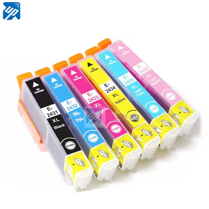 6 шт T2431 совместимый чернильный картридж для принтера Epson Expression фото XP750 XP850 XP950 XP860
