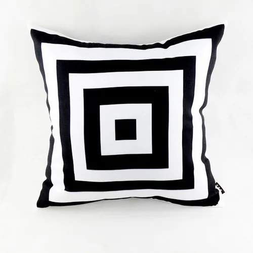 

18"*18" Black White Abstract Geometric Throw Cushion Cover for Sofa Bedding Home Warming Gifts
