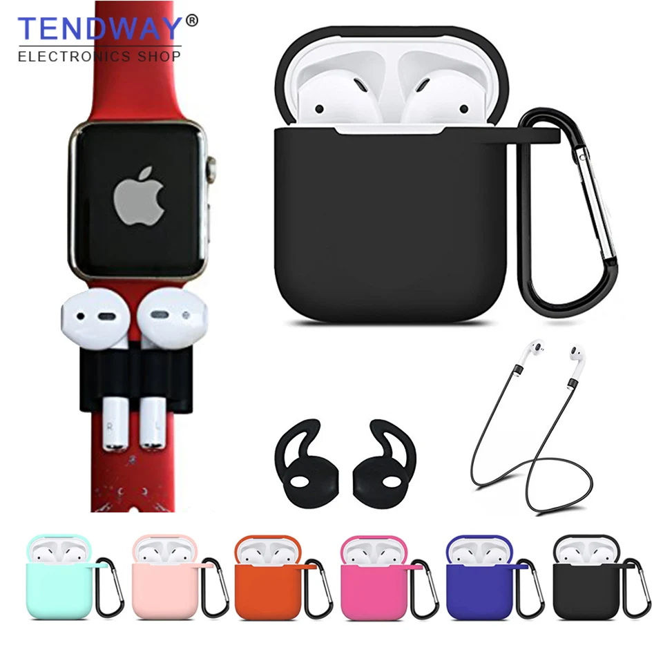 Tendway 5 шт./компл. силиконовый чехол для Apple AirPods Обложка Аксессуары с наушники