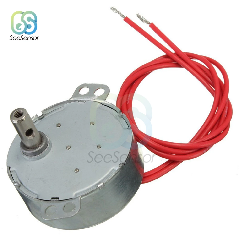 AC 220V 240V переменного тока 12V 50/60 Гц Синхронный двигатель 5-6 об/мин прочный высокий крутящий момент 4 Вт CCW/CW TYC-50