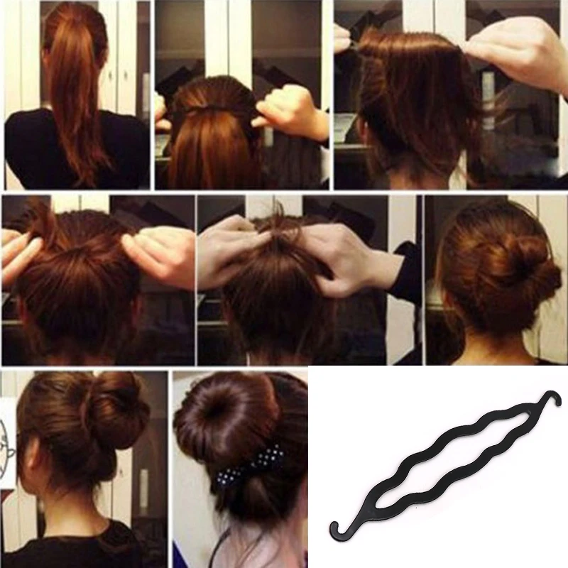 Multic Styles, Черные резинки для укладки волос для женщин, шпильки для волос, заколки для волос, аксессуары для волос для девушек, аксессуары для булочек