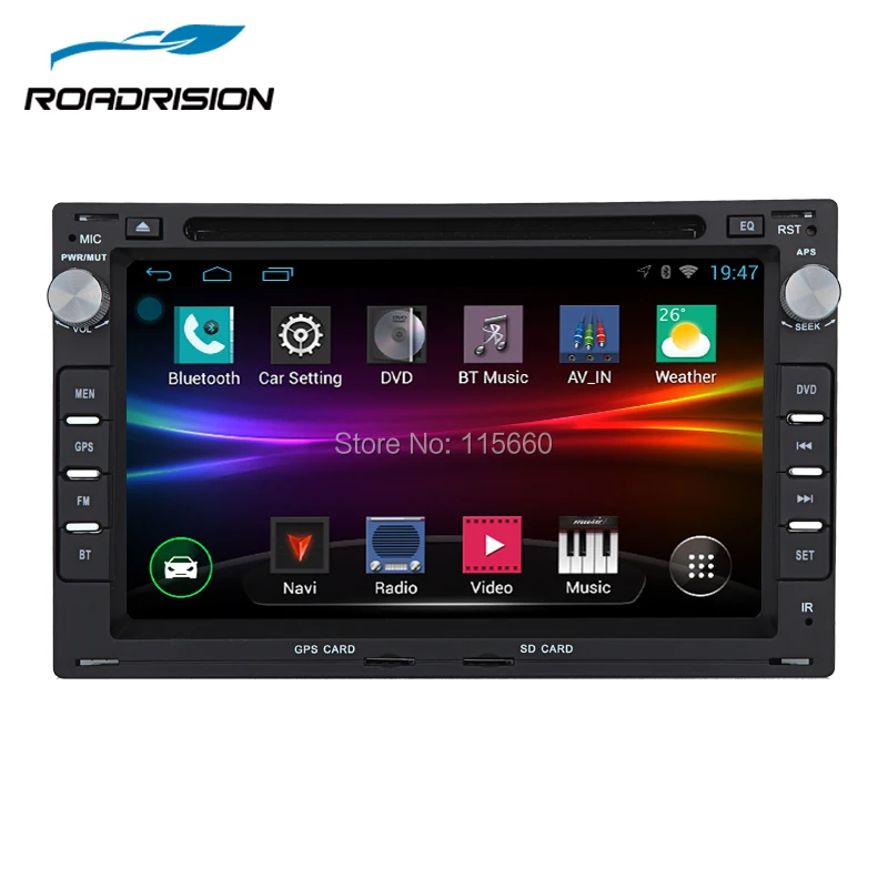RoadRision Android 6 0 четырехъядерный 2 Din Автомобильный gps навигация DVD для Volkswagen VW PASSAT B5