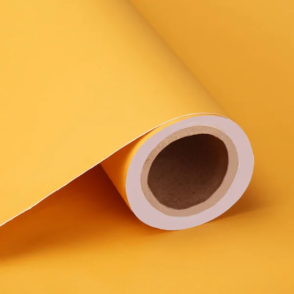 Yellow Самоклеющиеся однотонные из ПВХ обои, водостойкие декоративные пленки, наклейки для ремонта мебели, наклейки для кухонных шкафов - Цвет: Yellow