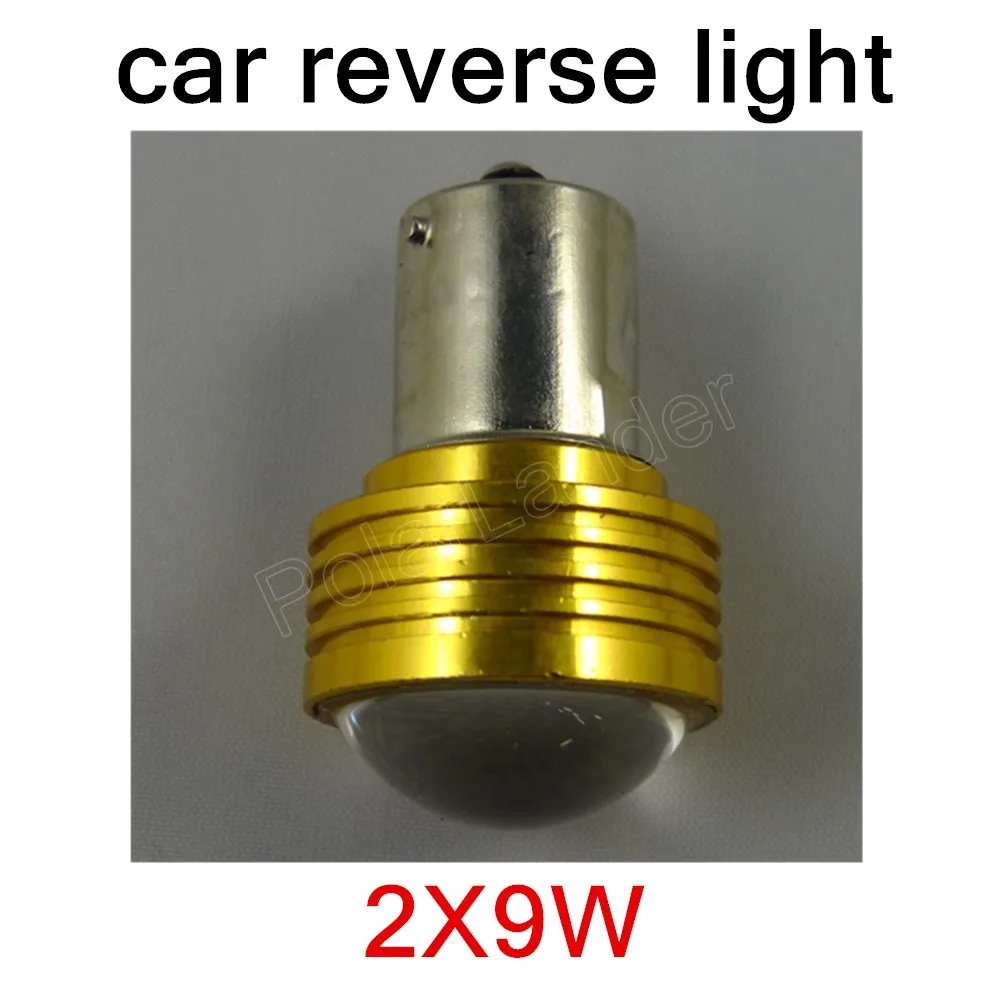 

high quality 12V T10 2X9W 1156 LED Car Parking turn signal gold shell Light Lamps Auto Braking Reverse Backup Bulbs