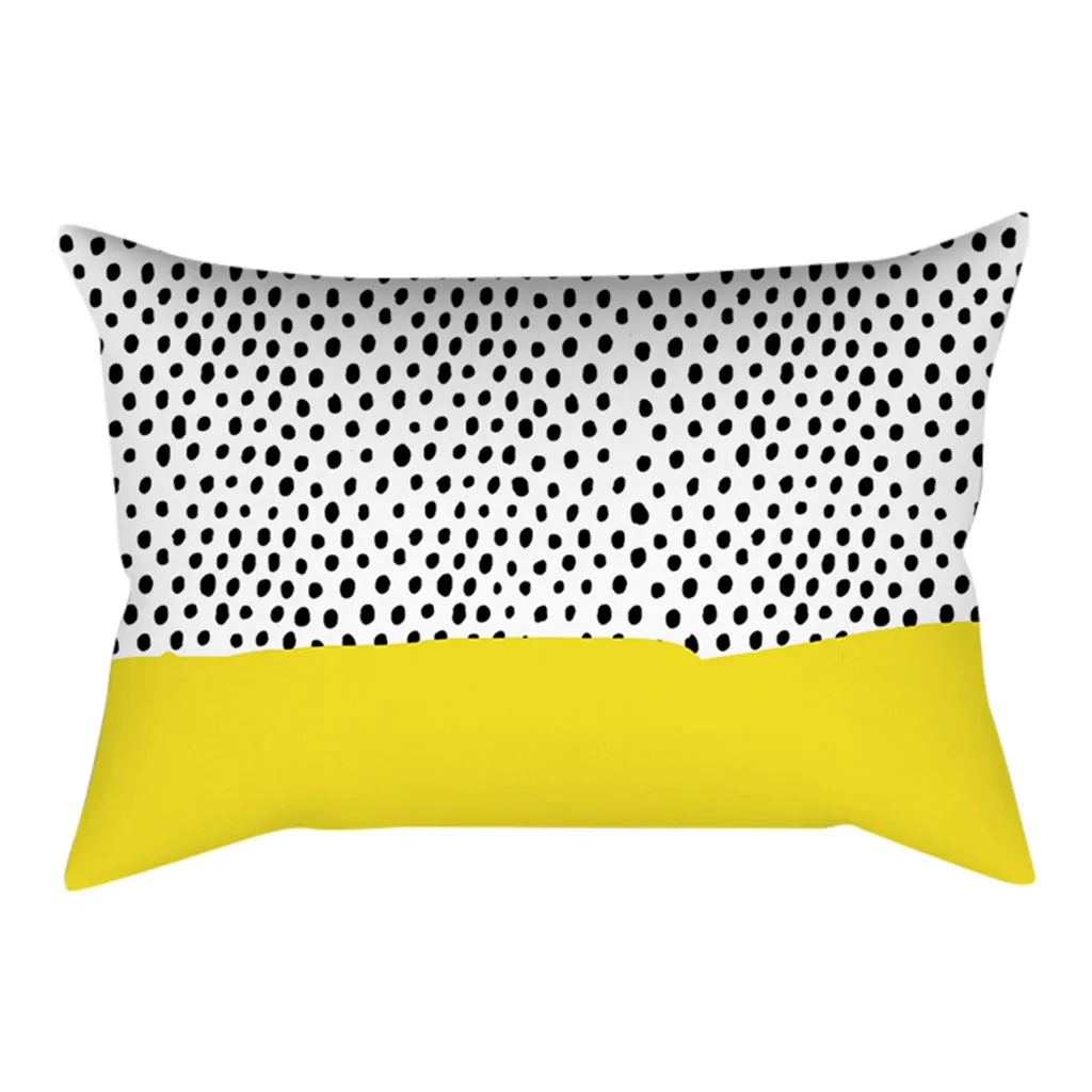 cushion cover H Желтый серый геометрический чехол для подушки домашний декор бархатное покрытие для подушки 30x50 см Декоративные шевронные подушки Чехол Pillowsham 4L - Цвет: cushion cover H