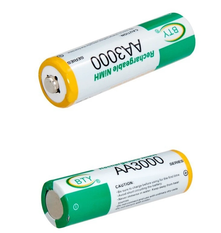 Самая низкая цена AA аккумулятор BTY AA LR6 HR6 AA 3000mAh Ni-MH аккумуляторная батарея многоцелевой мощности