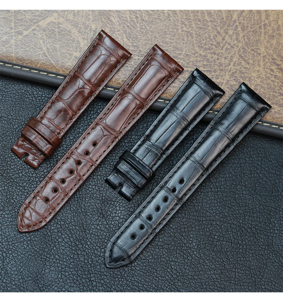 Pesno подходит для часов Carl F Bucherer Adamavi из крокодиловый кожи Ремешки 19 мм Ремешки для наручных часов аксессуары с бамбуковой текстурой