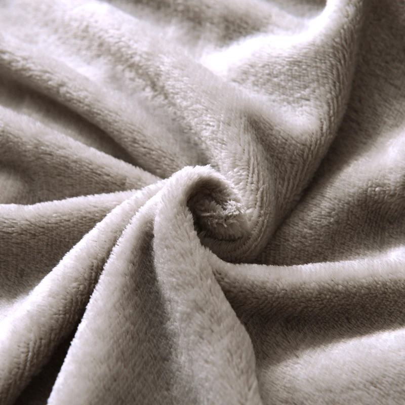 Домашний текстиль фланелевое одеяло серое супертеплое мягкое одиночное плед на