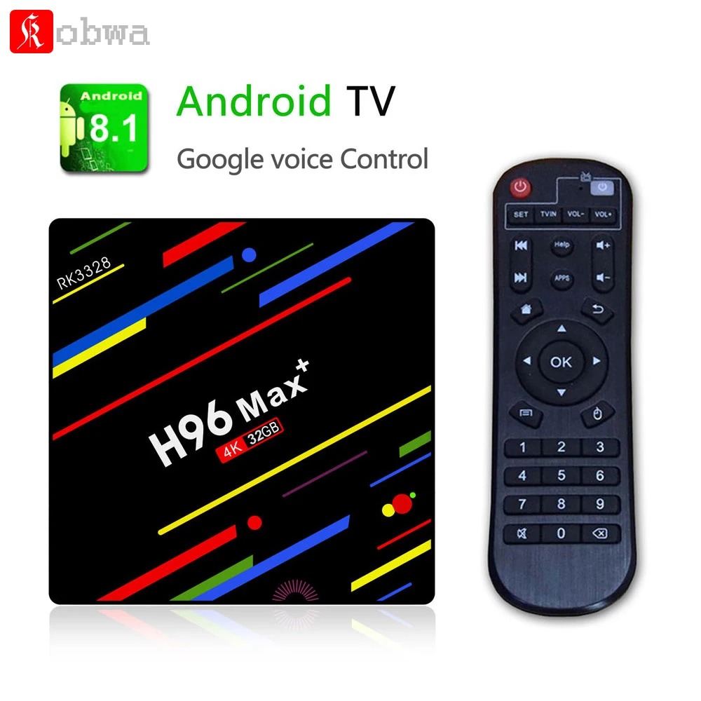 KOBWA H96 MAX плюс Смарт ТВ Box Android 8 1 коробка 4 Гб оперативной памяти 32 Гб/64 ГБ Rom Rockchip RK3328