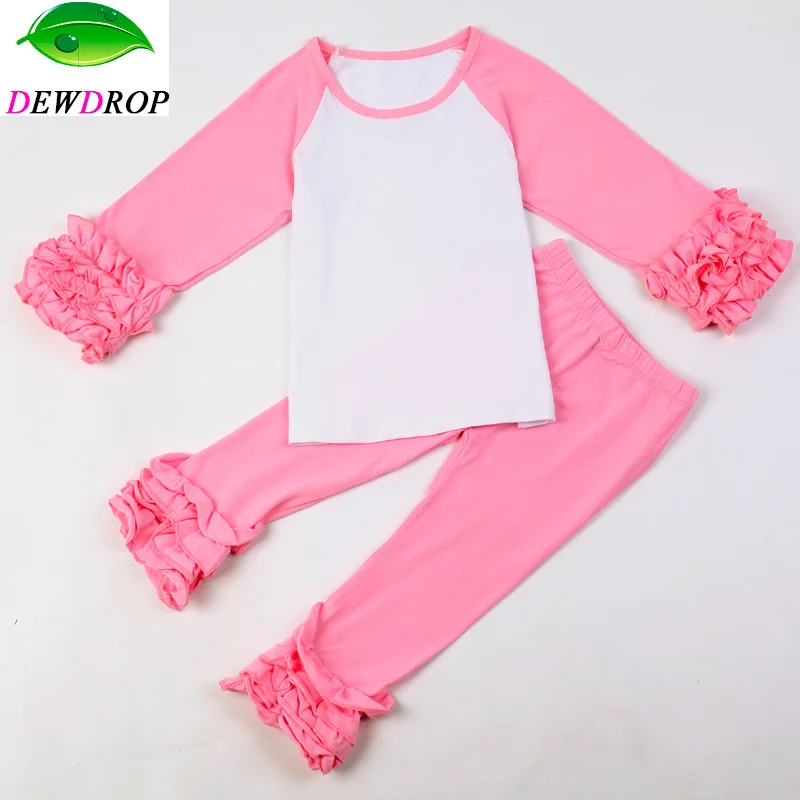 Реглан с рюшами бутик набор футболка оборками и монограммой персонализированные