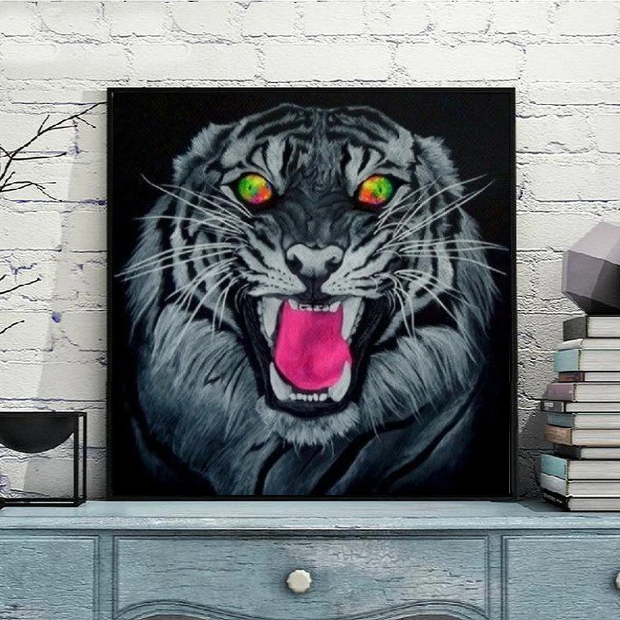 Алмазная вышивка PSHINY 5D сделай сам с изображениями тигра и животных полный набор