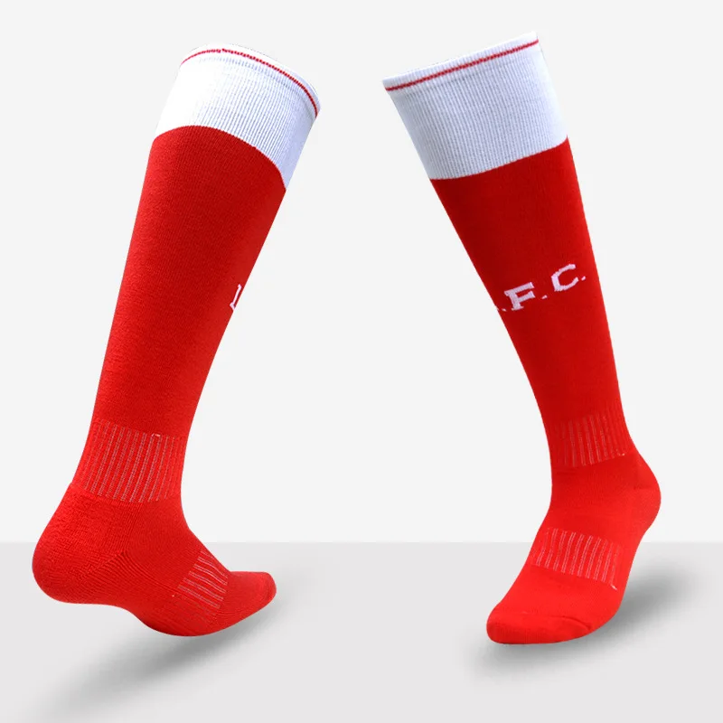Old red Футбольные носки, футбольные толстые теплые носки, гольфы, спортивные носки для детей и взрослых - Цвет: Old red