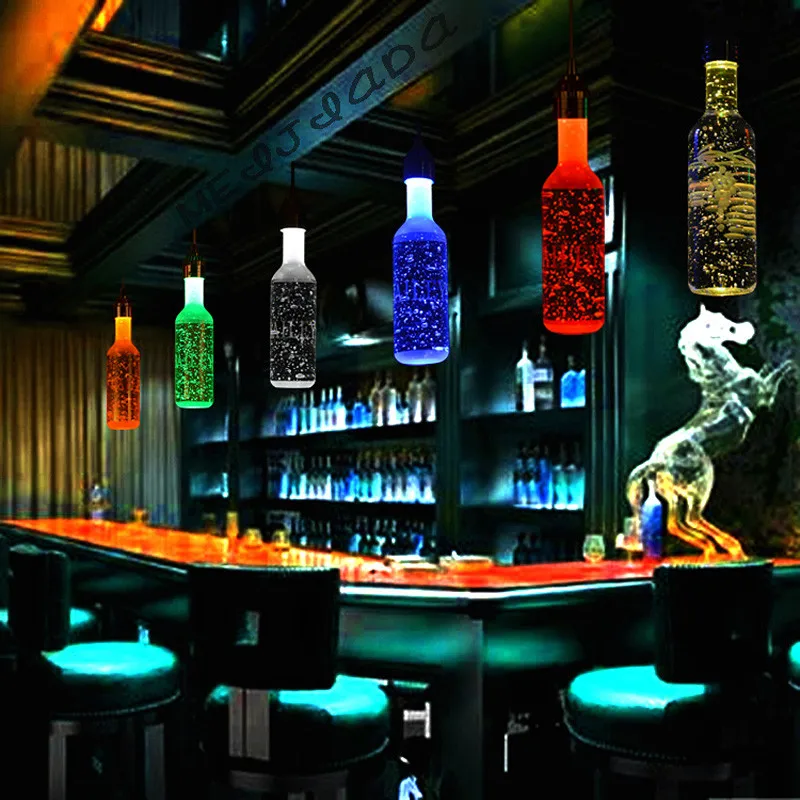 ZYY Современный хрустальный подвесной светильник для бутылки вина 3 Вт