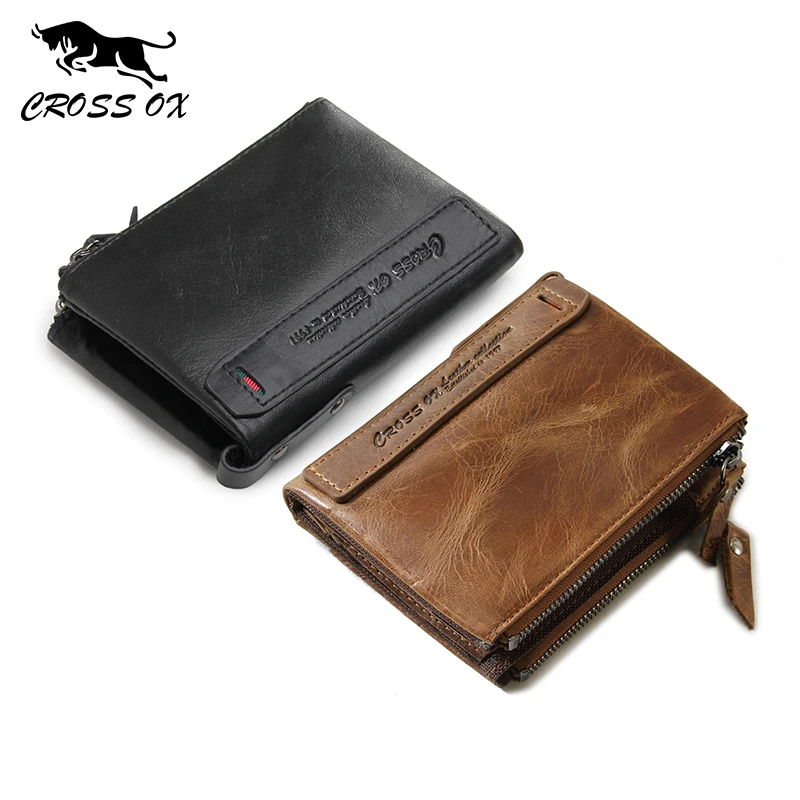 CROSS OX Мужская кожаная сумочка WL106|men genuine leather wallet|leather walletgenuine wallet |