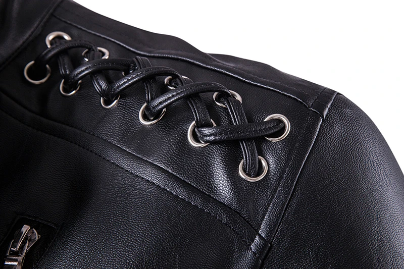 Мужская водонепроницаемая мотоциклетная куртка из искусственной кожи в стиле