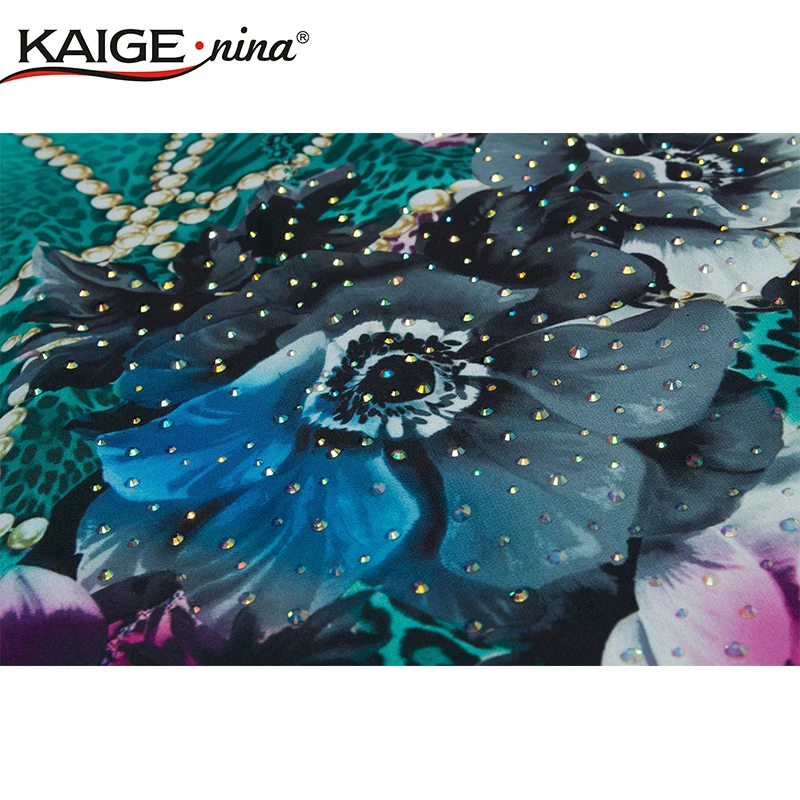 KaigeNina новая мода хит продаж женские шифоновые платья длиной до колена с круглым