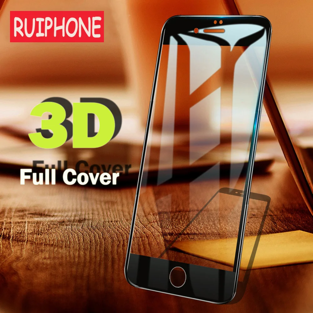 3D мягкий край закаленное стекло для iPhone 6 7 8 Plus X полное покрытие экрана протектор