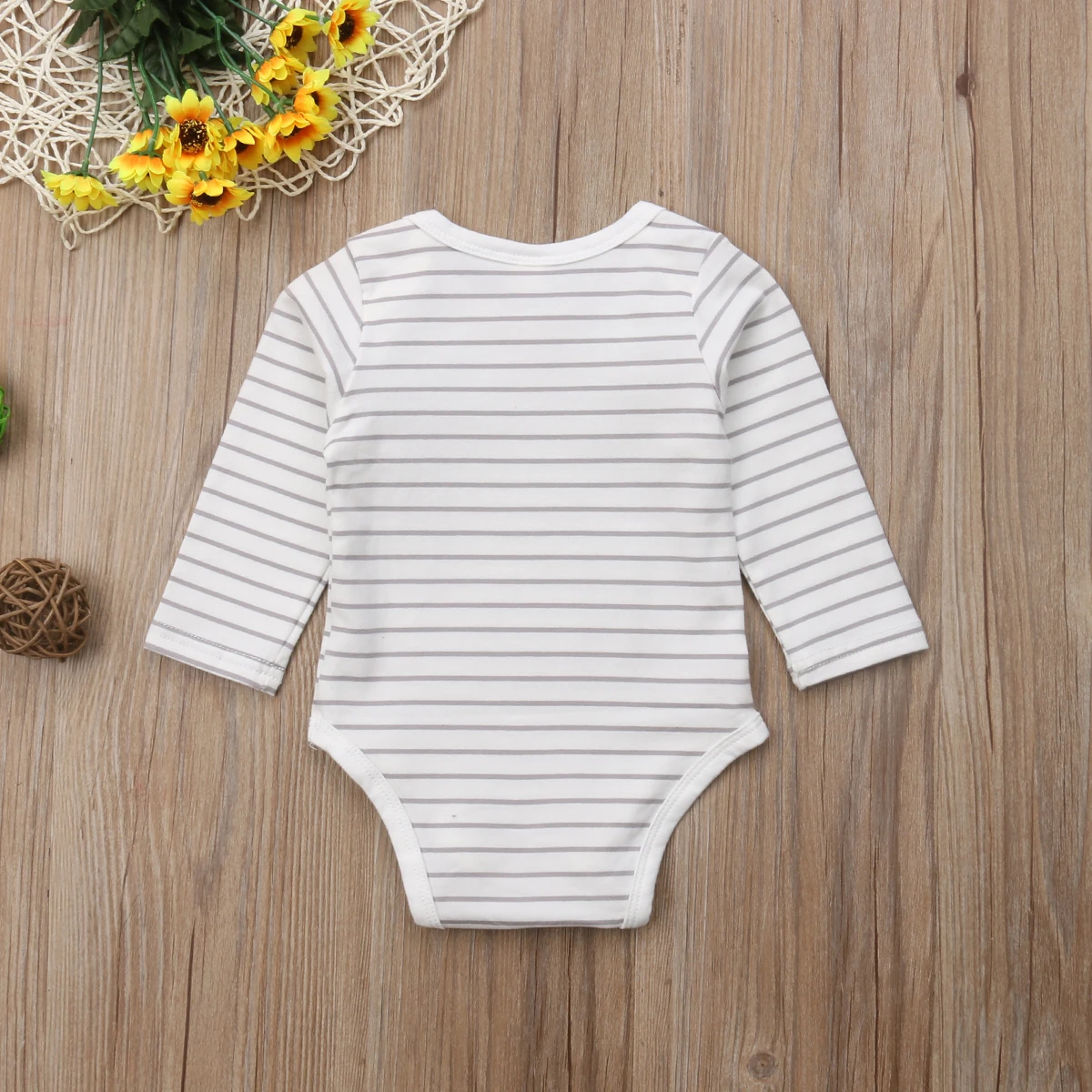 Топ для новорожденных мальчиков и девочек комбинезон в полоску с длинными
