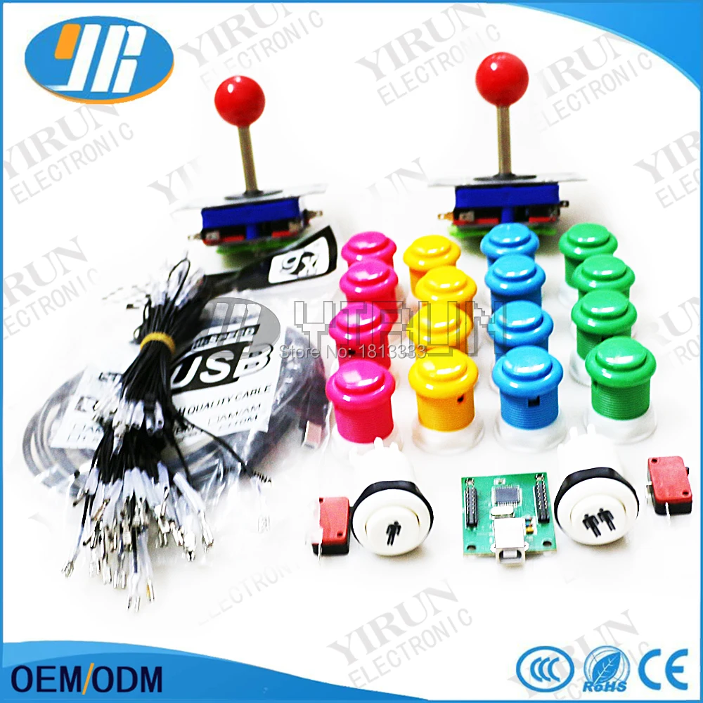 

Один комплект, 2 игрока, Raspberry pi PS3 PC 3 в 1, USB Encder 4/8 Way ZIPPY, джойстик, контроллер для Аркада JAMMA MAME DIY