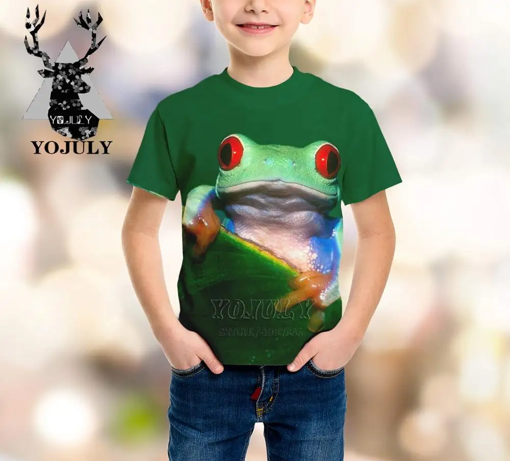 9 YOJULY/детская одежда с 3d принтом в виде лягушки для маленьких мальчиков и девочек-подростков детская футболка горячая Распродажа, модные футболки Modis с круглым вырезом, A252 - Цвет: 9