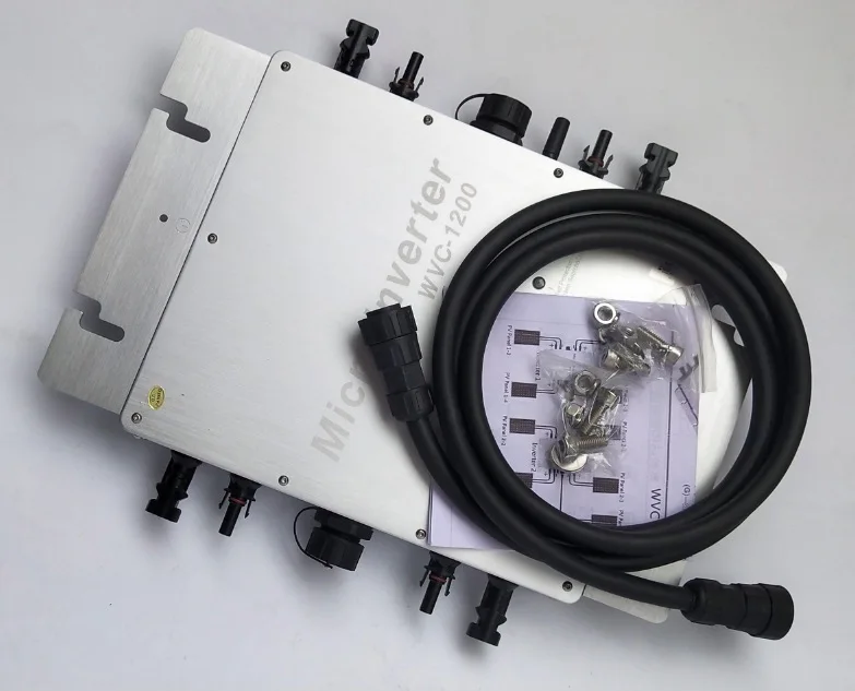 Wi-Fi версии WVC1200 Солнечный на сетке инвертор 1200W Водонепроницаемый со слежением за максимальной точкой мощности микро сетки галстук инвертора Вход 22~ 50vdc Выход AC220V. 110V