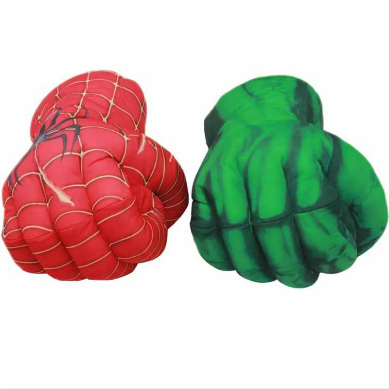 Человек паук 2 Халк Бокс перчатки Плюшевые Игрушечные лошадки 25 см Европа