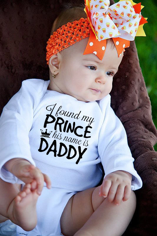 Я нашел моего принца его зовут Daddy боди для новорожденных с длинными рукавами