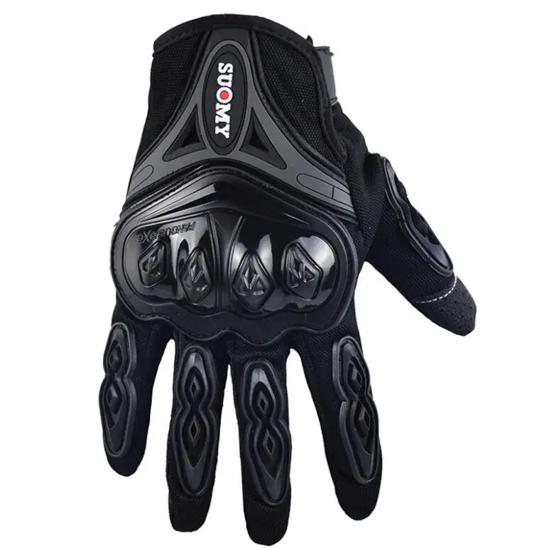 Бренд Suomy сенсорный экран водонепроницаемые перчатки для байкеров guantes moto invierno moto rbike перчатки luvas сохраняющие тепло - Цвет: Black SU10