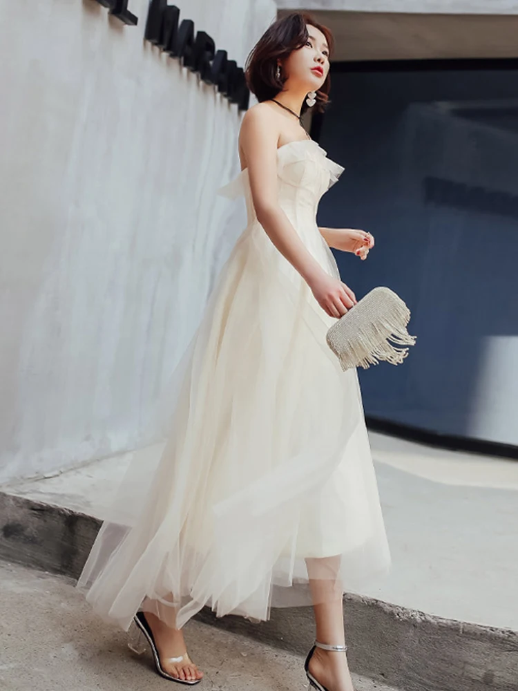 It's Yiya платье для выпускного бала без рукавов Vestidos de gala Ruffles женские вечерние ночные платья плюс размер лодочка шеи Выпускные платья E695
