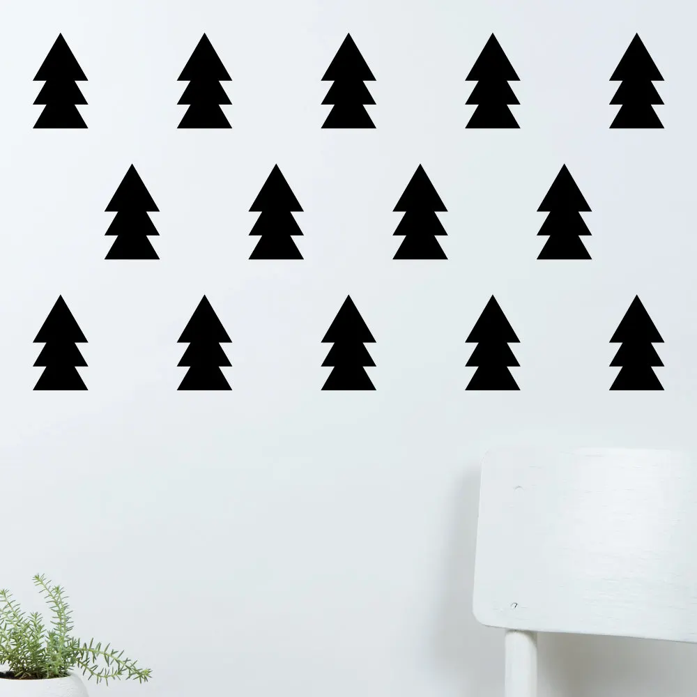 Рождественская сосна украшение стены наклейка 28 шт./компл. DIY домашнее искусство