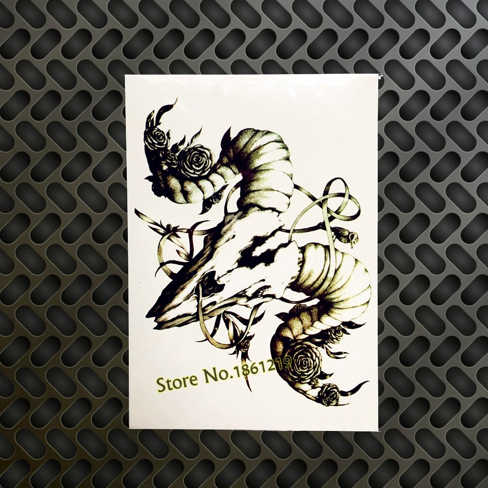 1 шт. чёрная Татуировка дьявола Деймона поддельные водонепроницаемые Тотем для