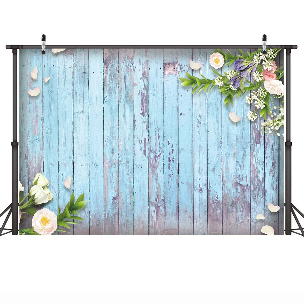 

Backdrop Wood Floor Newborn Baby Shower Photo Background Wedding Backdrop Flowers Spring Photography Backdrops Vinyl Photophone