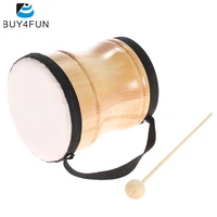 new arrival kids children wood hand bongo drum musical toy percussion instrument with stick strap