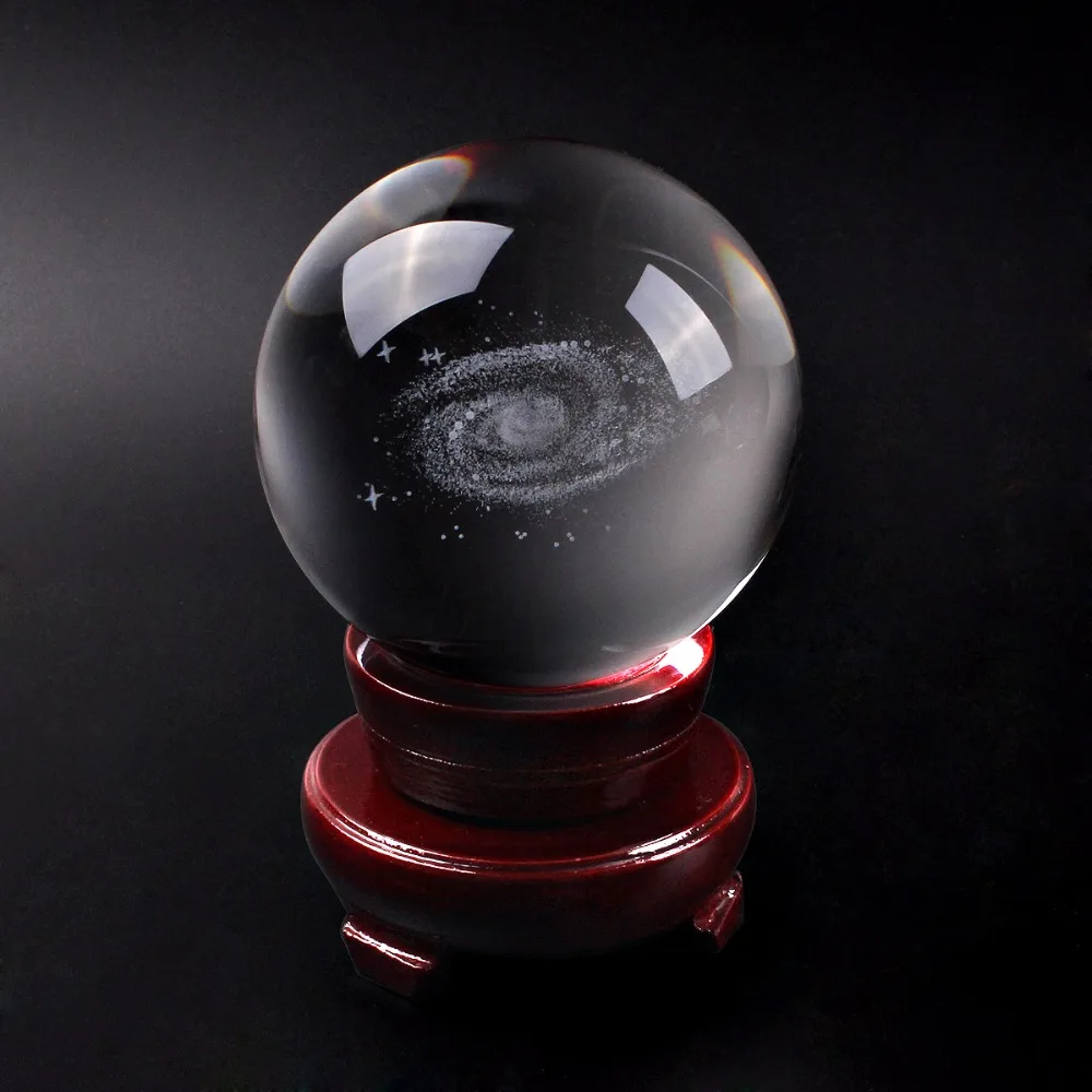 60 мм стеклянный шар с 3D лазерной гравировкой galaxy хрустальный шар фэн-шуй Глобус аксессуары для украшения дома миниатюры подарки