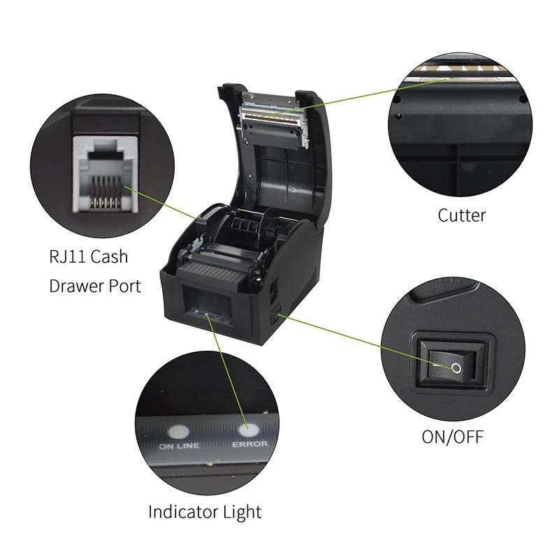 Meetsun Новый MS-360B 203 Точек на дюйм 82 мм USB Интерфейс Термальность POS принтер получения