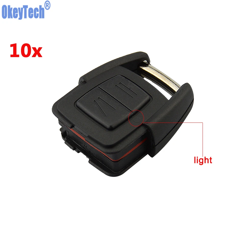 

OkeyTech 10pcs/lot 2 Buttons Replacement Car Remote Key Fob Case Shell For Opel Astra Mk4 Vectra B Wholesale