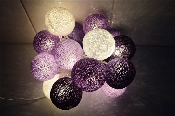 Новый дизайн холодный фиолетовый тон ватным тампоном гирлянды гирляндой