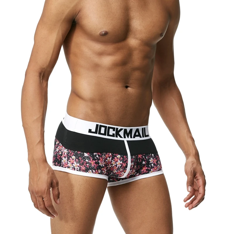 JOCKMAIL, модное сексуальное нижнее белье для мужчин, милый мультяшный принт, мужские боксеры, удобные трусики, мягкие дышащие мужские трусы