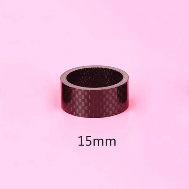 15mm 1pcs Риска 5 шт./лот 3/5/10/15/20 мм углеродный руль для велосипеда волоконная шайба 1 1/" велосипедная рулевая колонка прокладка комплекты для выноса руля 3K из углеродного волокна, волоконная шайба исправление ремонт - Цвет: 15mm 1pcs