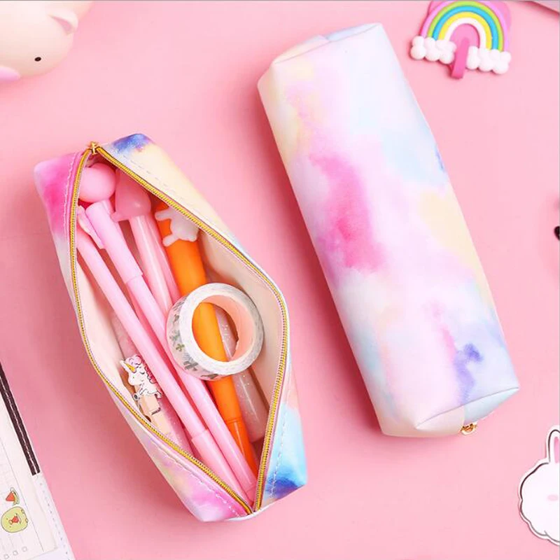 Чехол с облаком Kawaii водонепроницаемый милый большой емкости PU для девочек планировщик Карандаш сумка школьные принадлежности материал Escolar Papelaria