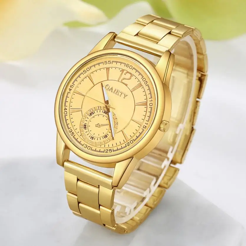 Женские кварцевые часы Relojes Mujer Элегантные повседневные аналоговые золотого