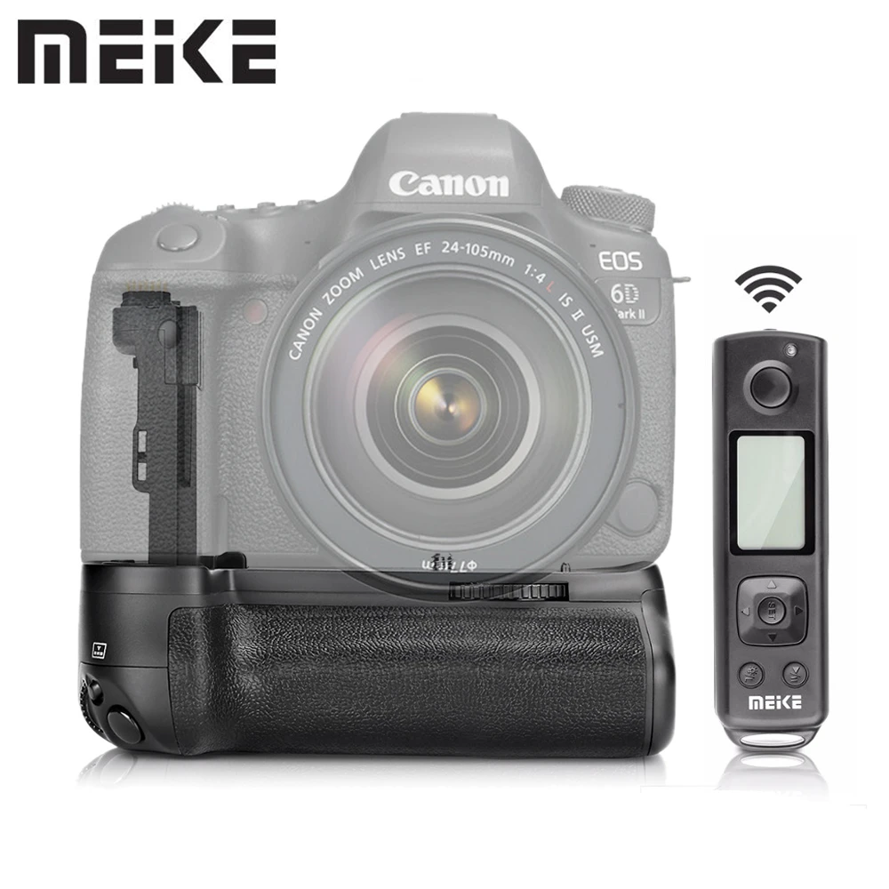 Meike MK 6D2 Pro батарейный блок для Canon 6D Mark II вертикальной съемки с 2 4G беспроводной
